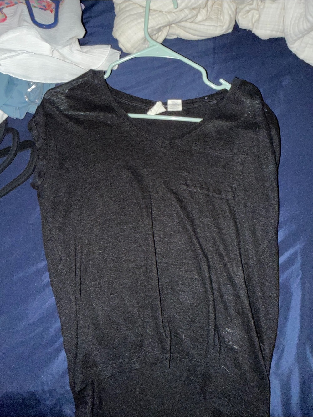 C.C Black V-Neck Tank Top